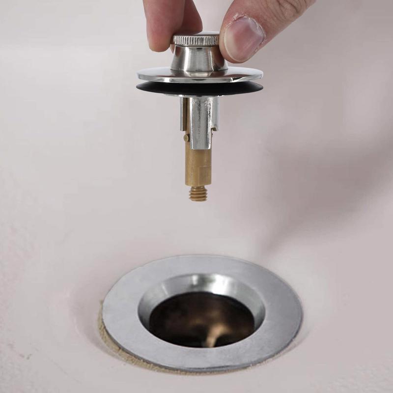 Danco 2 in. Brushed Nickel Brass Lift Plug and Drain