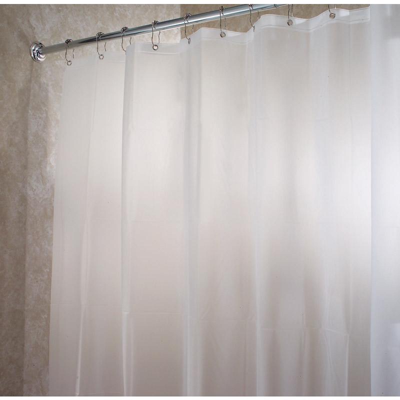 iDesign Ecopreme 72 in. H X 72 in. W White Soft Shower Curtain Liner EVA