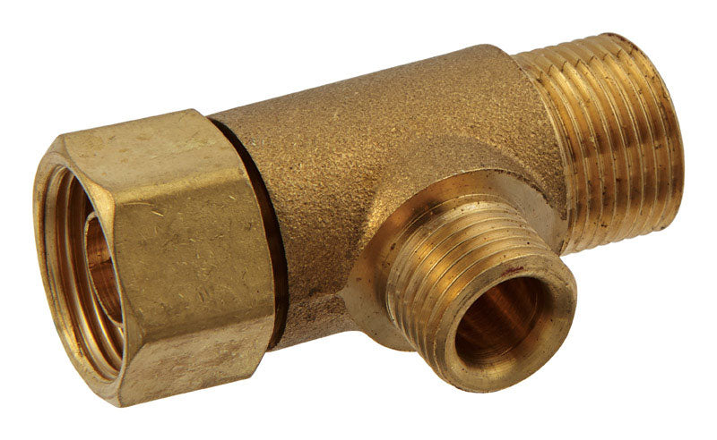 Ace Add A Tee 3/8 in. Female Compression Swivel X 1/4 in. D Male Compression Brass Adapter