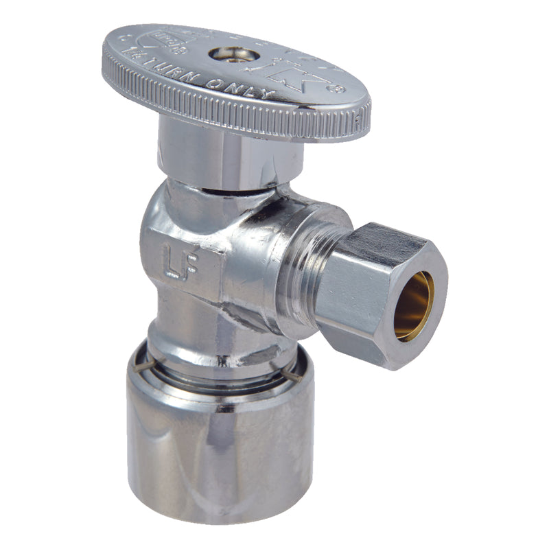 Ace Push Fit Compression Brass Angle Stop Valve