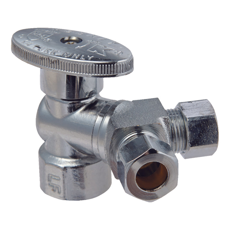 Ace FIP Compression Brass Dual Shut-Off Valve