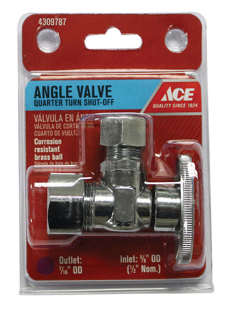 Ace 5/8 in. FPT X 7/16 in. Brass Shut-Off Valve