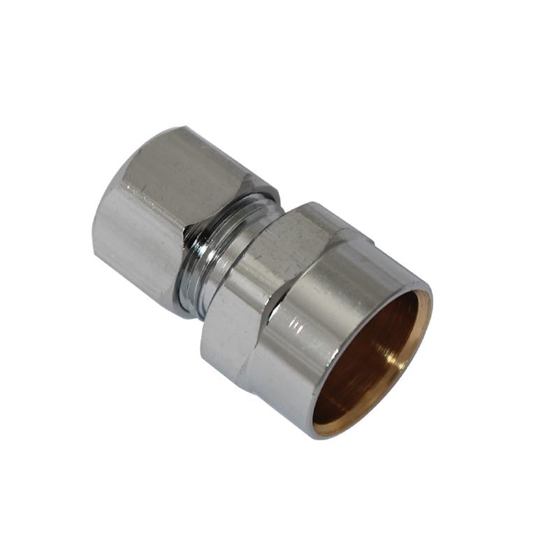 Ace 1/2 in. Sweat in. X 3/8 in. D Compression Brass Straight Connector