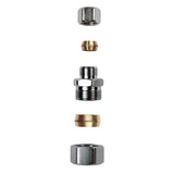 Ace 5/8 in. Compression in. X 3/8 in. D Compression Brass Straight Connector
