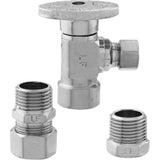 Keeney 1/2 in. FIP in. X 3/8 in. Compression Brass Shut-Off Valve