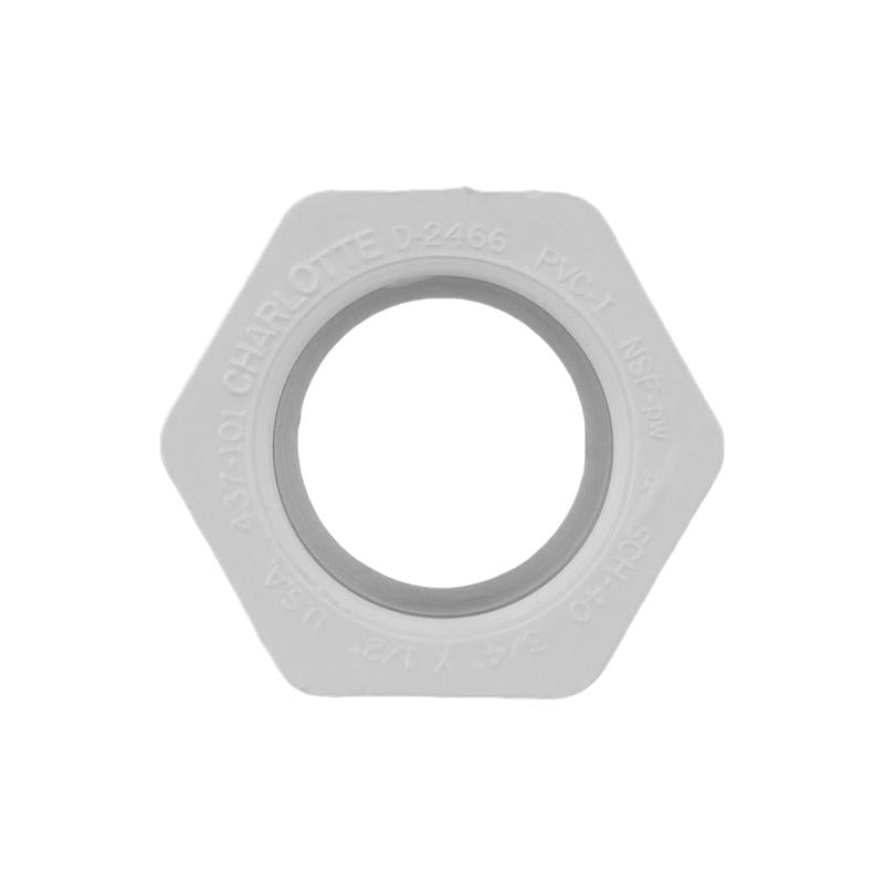 Charlotte Pipe Schedule 40 3/4 in. Spigot X 1/2 in. D Slip PVC Reducing Bushing 1 pk