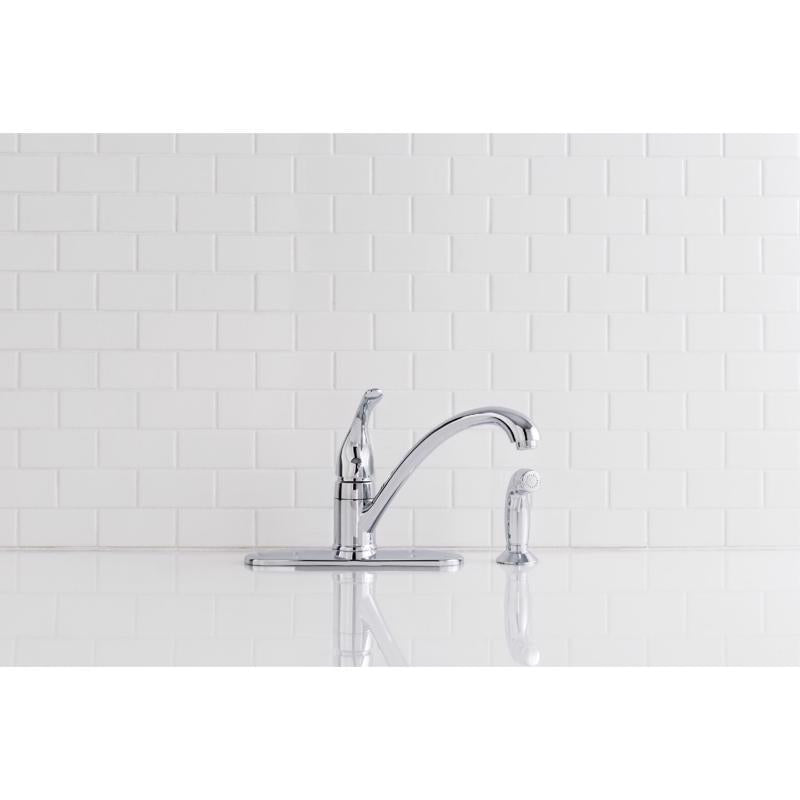 Moen Torrance One Handle Chrome Kitchen Faucet Side Sprayer Included