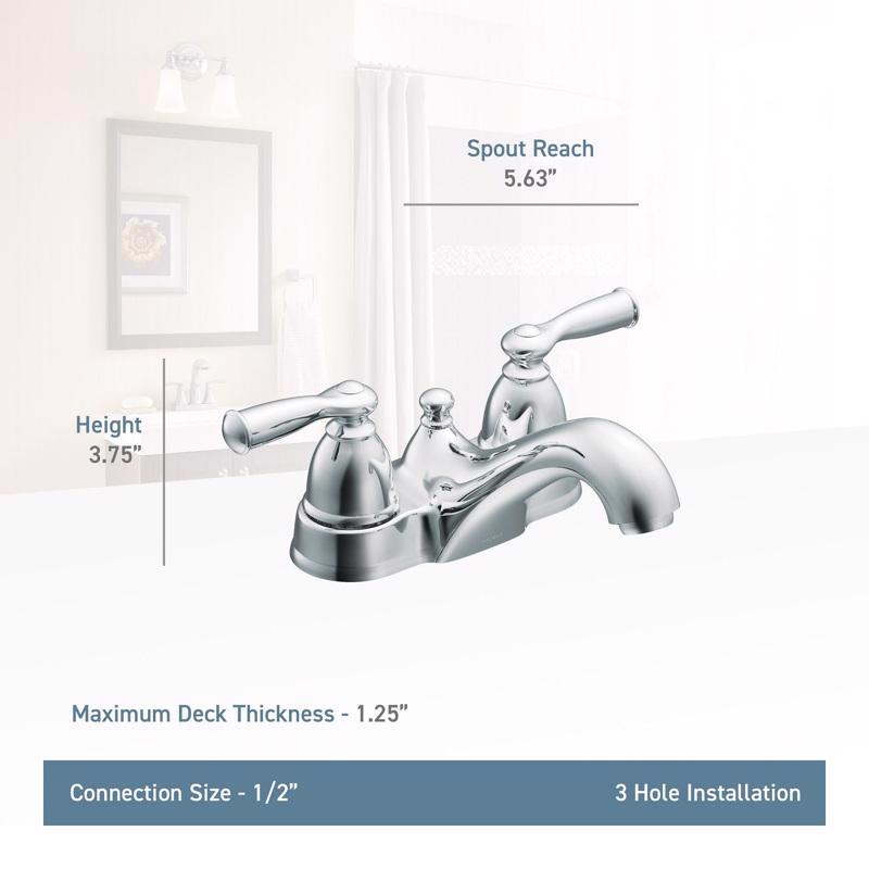 Moen Banbury Chrome Bathroom Faucet 4 in.