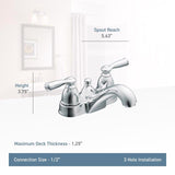 Moen Banbury Chrome Bathroom Faucet 4 in.