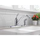 Delta Classic One Handle Chrome Kitchen Faucet Side Sprayer Included