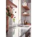 Peerless Claymore Two Handle Chrome Kitchen Faucet Side Sprayer Included