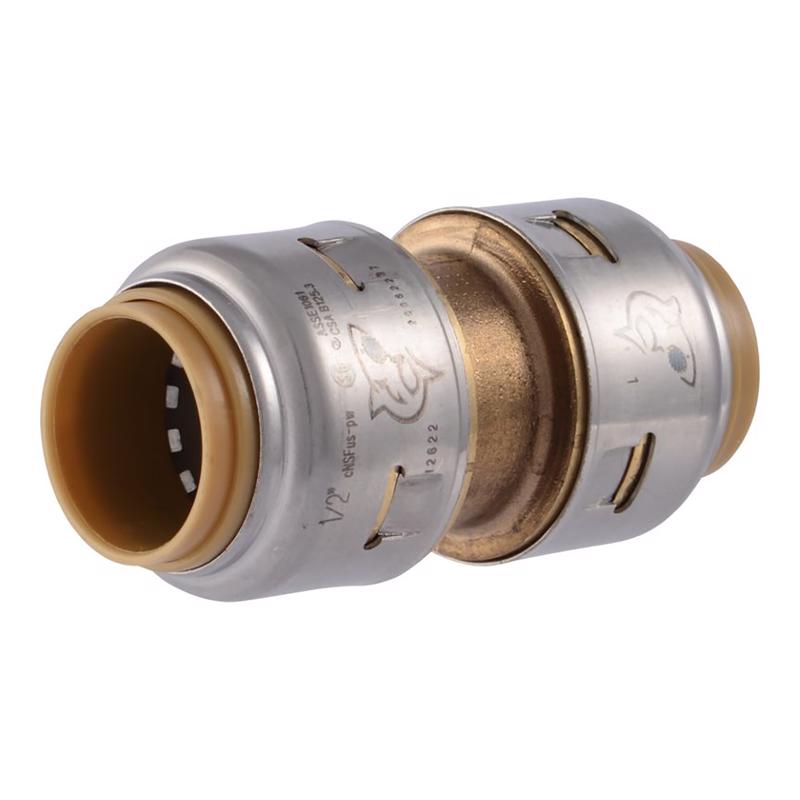 SharkBite Push to Connect 1/2 in. Push X 1/2 in. D Push Brass Coupling