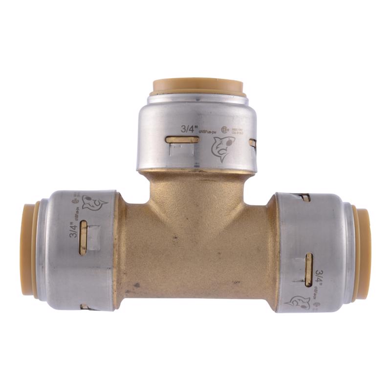 SharkBite 3/4 in. Push X 3/4 in. D Push Brass Tee