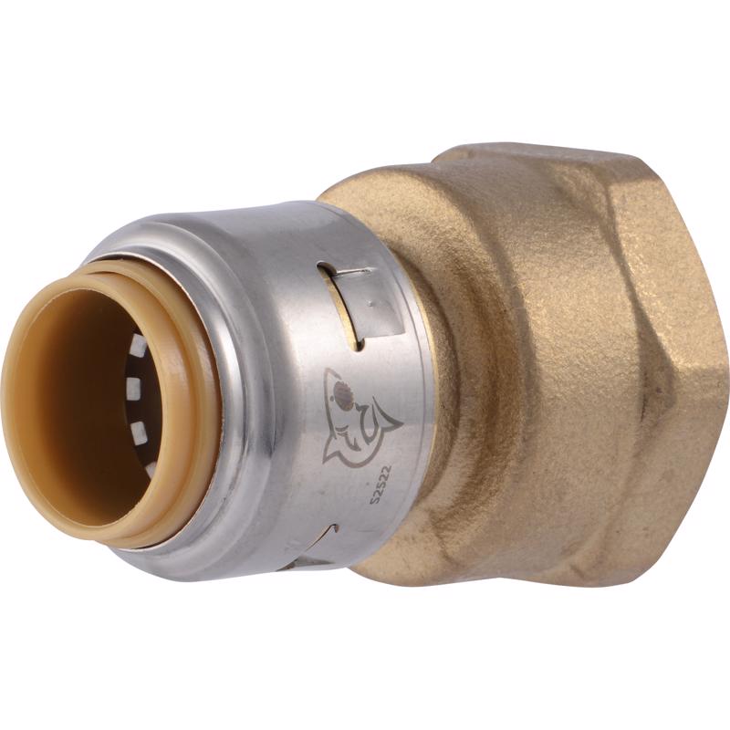 SharkBite 1/2 in. Push X 3/4 in. D FPT Brass Reducing Connector