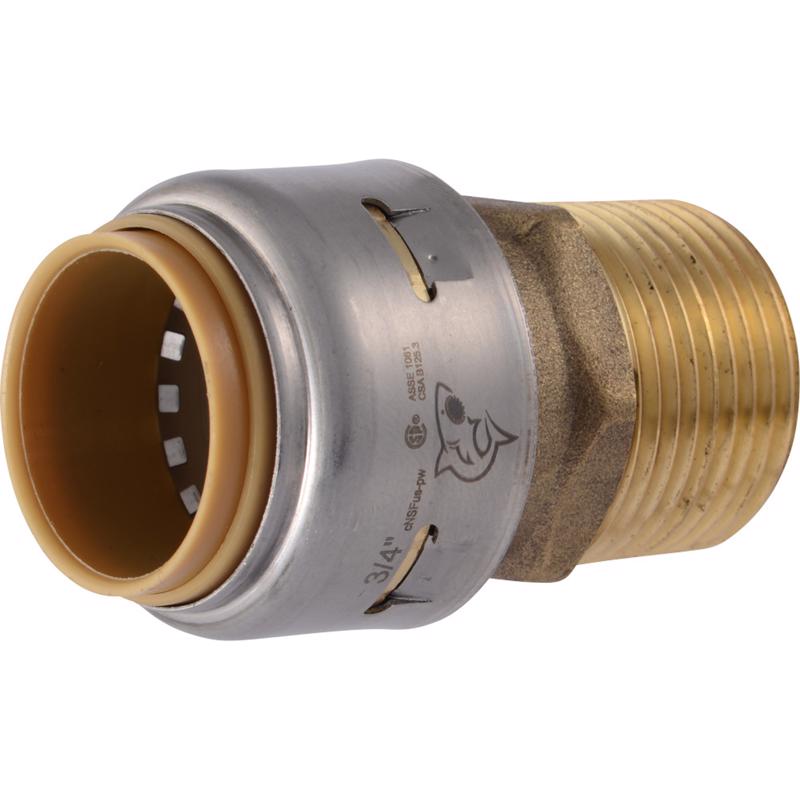 SharkBite 3/4 in. Push X 3/4 in. D MPT Brass Connector