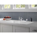 Peerless Two Handle Chrome Kitchen Faucet Side Sprayer Included