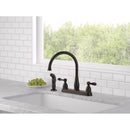 Delta Windemere Two Handle Oil Rubbed Bronze Kitchen Faucet Side Sprayer Included