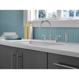 Delta Windemere Two Handle Chrome Kitchen Faucet Side Sprayer Included