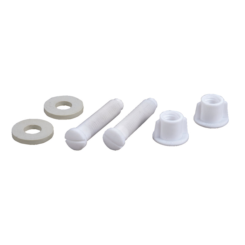 Ace Toilet Seat Hinge Bolts White Plastic