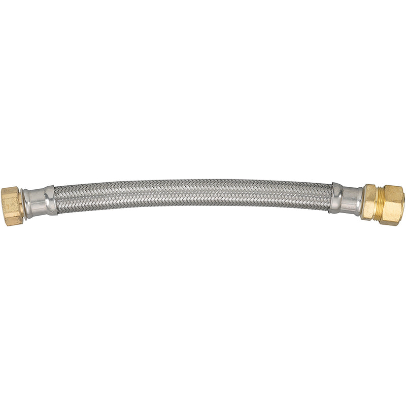 Ace 7/8 in. Compression X 3/4 in. D Compression 12 in. Braided Stainless Steel Water Heater Supply L