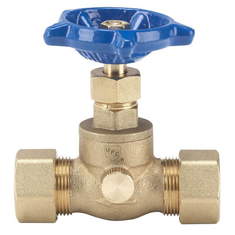 Homewerks 1/2 in. Compression X 1/2 in. Compression Brass Stop and Waste Valve