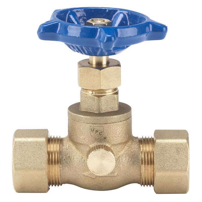 Homewerks 3/4 in. Compression X 3/4 in. Compression Brass Stop and Waste Valve