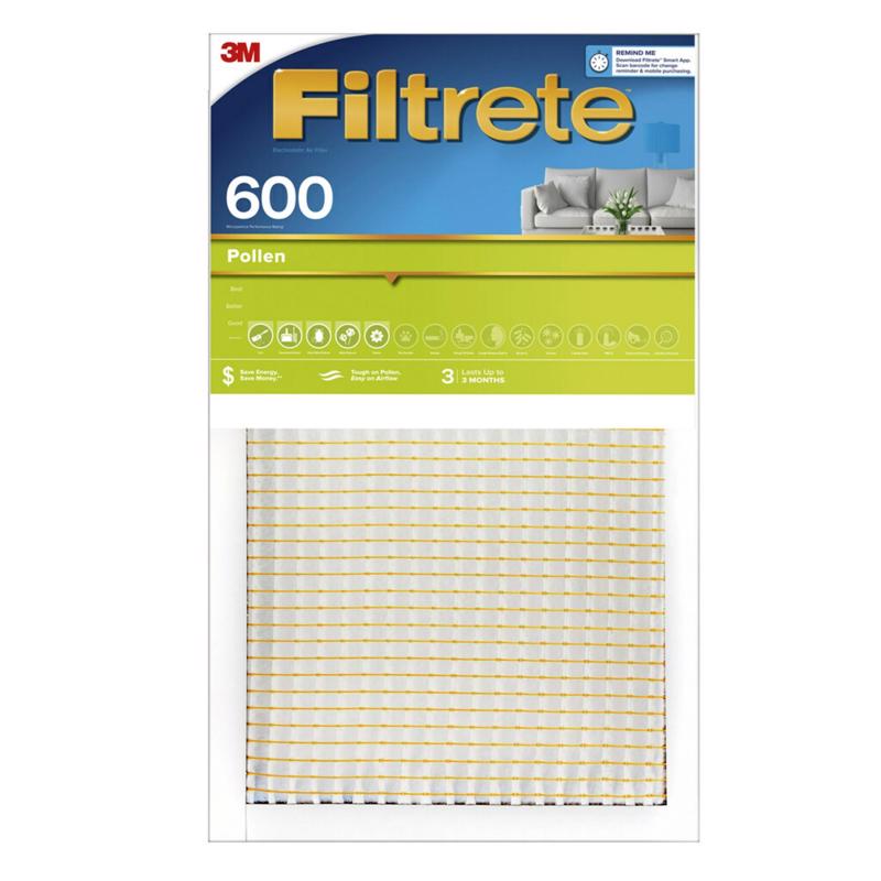 Filtrete 20 in. W X 25 in. H X 1 in. D 6 MERV Pleated Air Filter 1 pk