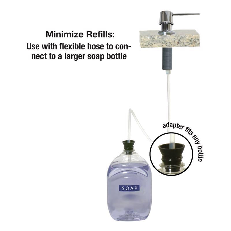 Danco Chrome Silver/White Plastic Lotion/Soap Dispenser