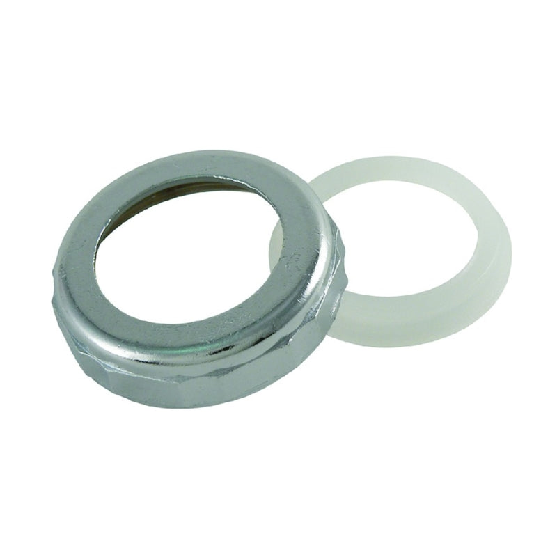 Ace 1-1/2 in. D Chrome Metal Slip Joint Nut and Washer 1 pk