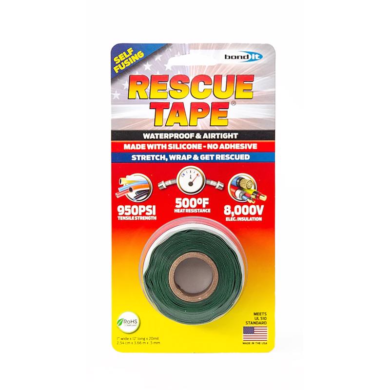 RESCUE TAPE 1" X 12' GRN