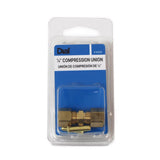 Dial 1/4 in. W Yellow Brass Compression Union
