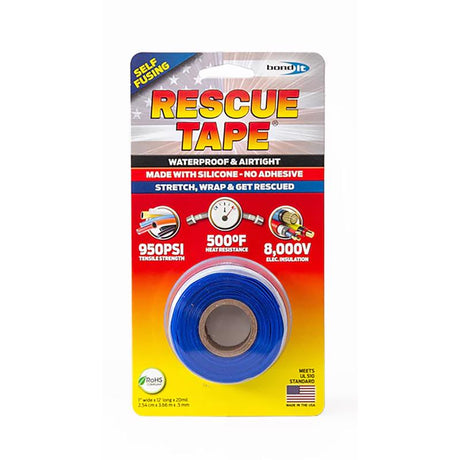 RESCUE TAPE 1" X 12' BLU