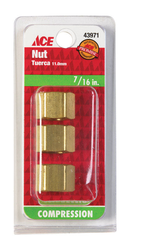 COMP NUT 7/16"3PK