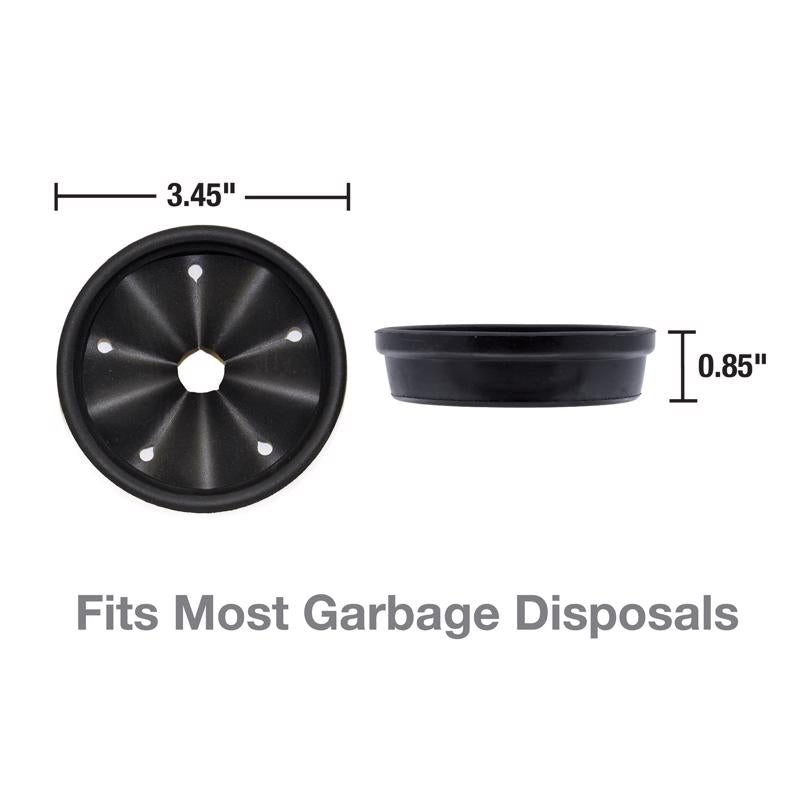 Danco Garbage Disposal Splash Guard Black Rubber 3-3/8 in.