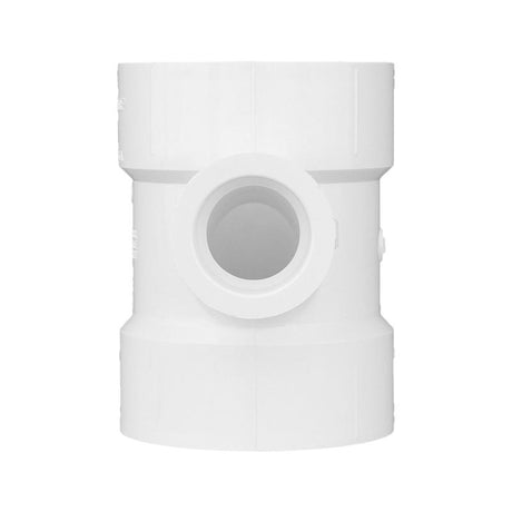 Charlotte Pipe 1-1/2 in. Hub X 4 in. D Hub PVC Sanitary Tee 1 pk