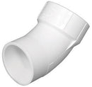 ELBOW 45 PVC DWV4"STREET