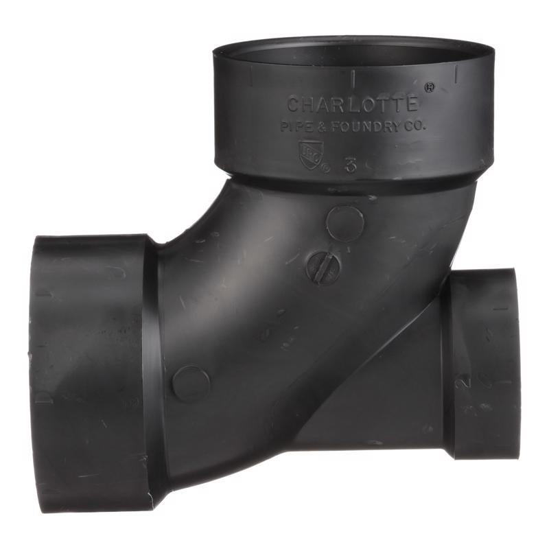 Charlotte Pipe 3 in. Hub X 3 in. D Hub ABS 90 Degree Elbow