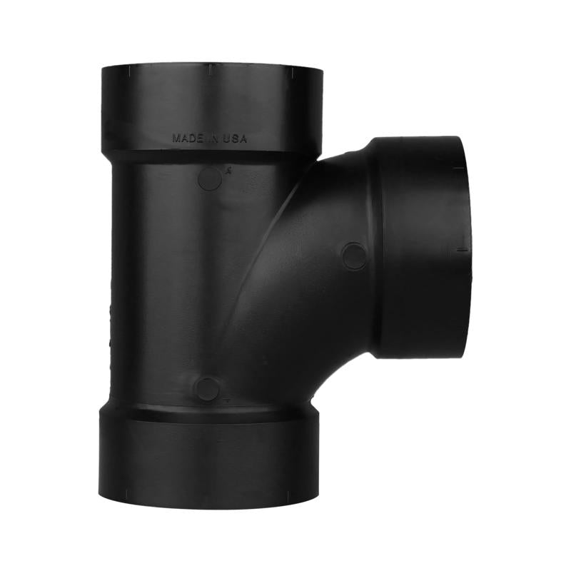 Charlotte Pipe 2 in. Hub X 2 in. D Hub ABS Sanitary Tee