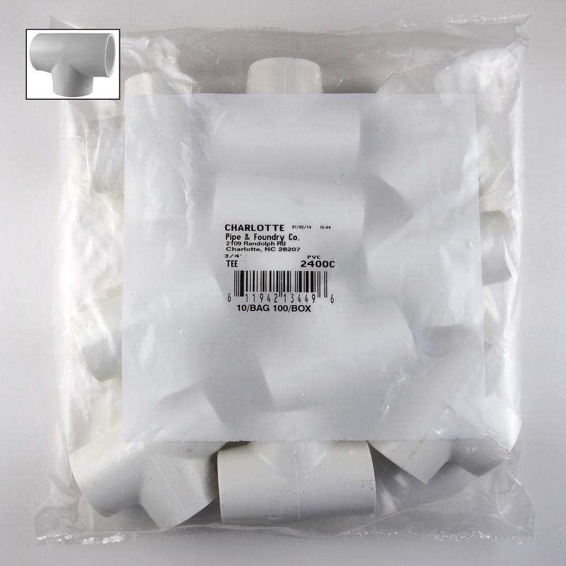TEE PVC 3/4" SCH40 10 PK