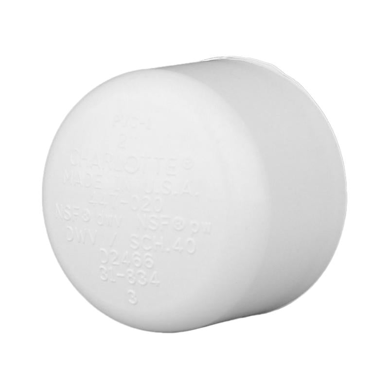 Charlotte Pipe Schedule 40 1/2 in. Slip PVC Cap 10 pk