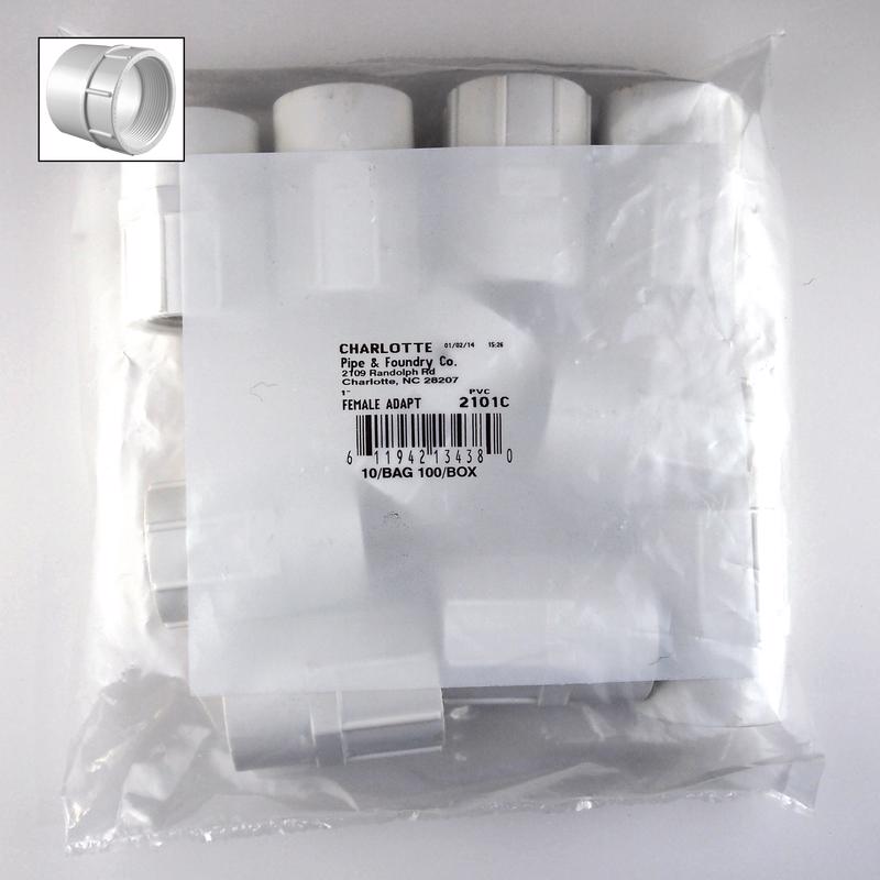 ADAPTR 1"FPT SCH40 10PK
