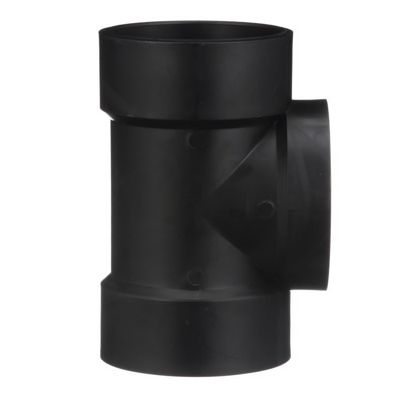 Charlotte Pipe 3 in. Hub X 3 in. D Hub ABS Flush Cleanout Tee