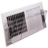 Deflect-O 5-1/2 in. H X 10-16 in. W 1-Way Silver Plastic Air Deflector