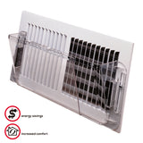 Deflect-O 5-1/2 in. H X 10-16 in. W 1-Way Silver Plastic Air Deflector