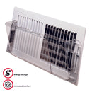 Deflect-O 5-1/2 in. H X 10-16 in. W 1-Way Silver Plastic Air Deflector