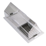 Deflect-O Jordan 4.5 in. H X 8.75 in. W 1-Way Silver Plastic Air Deflector