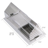 Deflect-O Jordan 4.5 in. H X 8.75 in. W 1-Way Silver Plastic Air Deflector