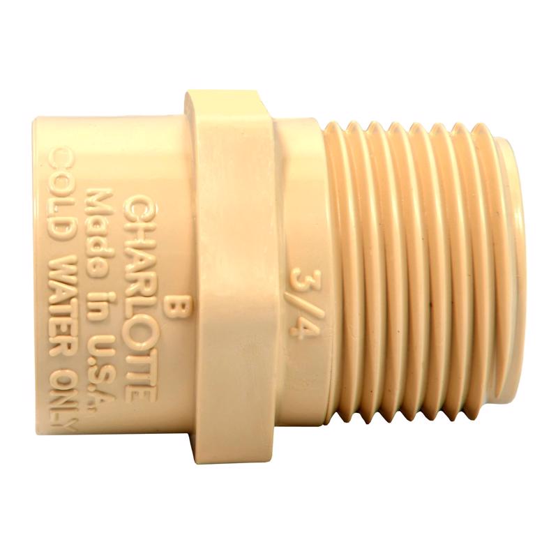 Charlotte Pipe FlowGuard 3/4 in. MPT X 3/4 in. D Slip CPVC Male Adapter 10 pk