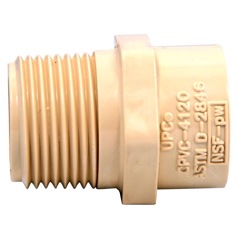 Charlotte Pipe FlowGuard 3/4 in. MPT X 3/4 in. D Slip CPVC Male Adapter 10 pk