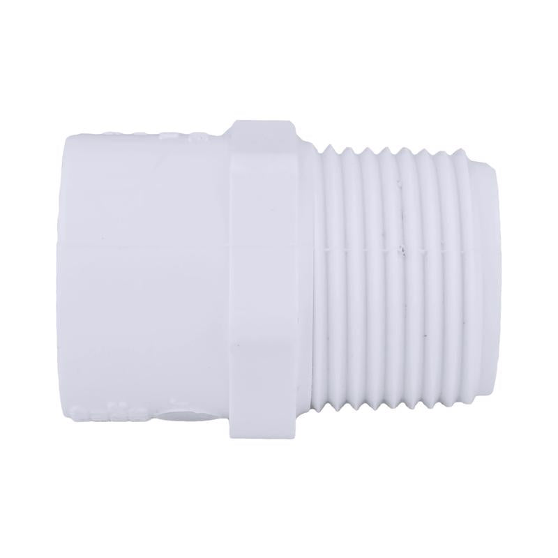 Charlotte Pipe Schedule 40 3/4 in. MPT X 1/2 in. D Slip PVC Pipe Adapter 1 pk